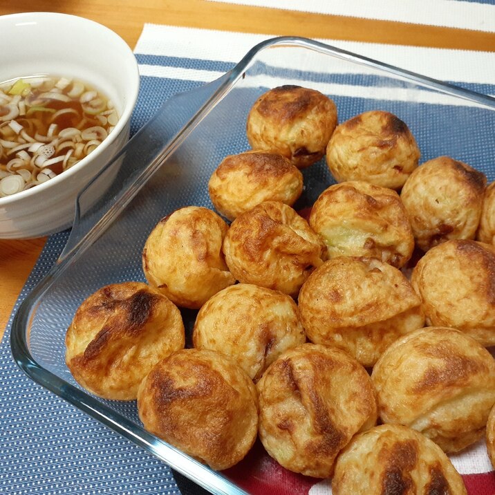 冷凍たこやきアレンジ！出汁で食べる明石焼き風！